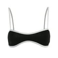 thumbnail image 1 of Fortune Femmes Camisole Mini Gilet Spaghetti Sangles Coupe Basse Contraste Couleur Slim Fit Tops, 1 of 9