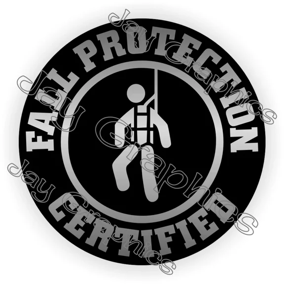 10 Pcs Fall Protection Certified Hard Hat Stickers Safety Helmet Harness Decals