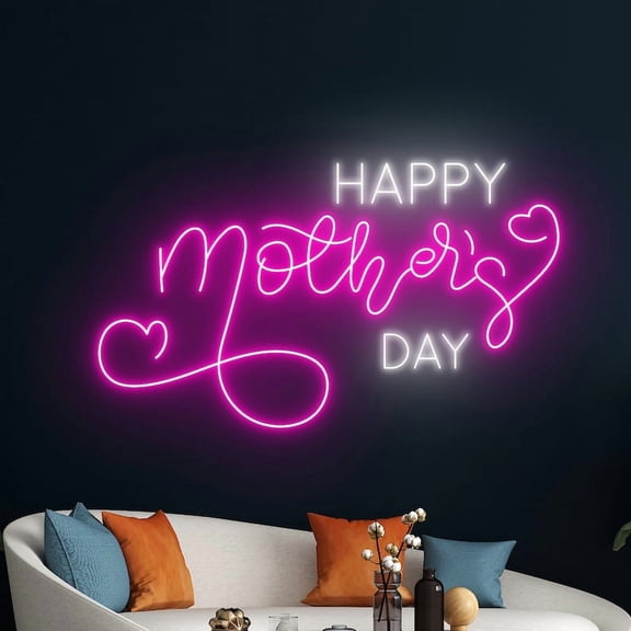 Handmadetneonsign Happy Mother's Day Wall Art, Mother Day Party Wall Decor, Mother's day Wall Decor