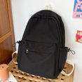 thumbnail image 3 of Mochila de moda para adolescentes, correa ajustable con cremallera sólida para viajes, salidas, uso diario, 3 of 8