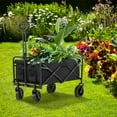 thumbnail image 3 of CONCETTA 30" Foldable Wagon, All-Terrain Wheels, 220lbs Capacity, Portable Camping & Beach Cart, Black, 3 of 6