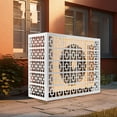 thumbnail image 5 of Aluminium Privacy Fence Screen White, 1.5 P 4 Side 100 * 70 * 50cm for Outdoor Air Conditioner - for Freestanding AC Units and Pool Equipment - Garden Privacy Screen, 5 of 23