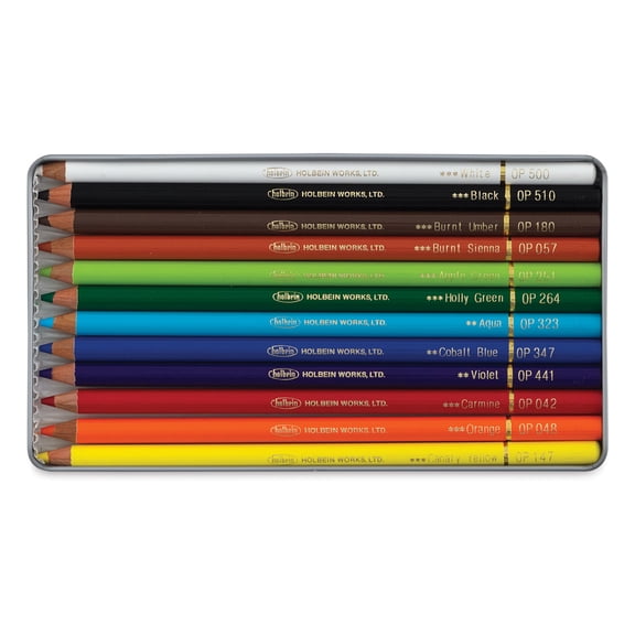 Holbein Artists’ 12 Colored Pencils, Basic Tone Colors for All Ages and Skill Levels