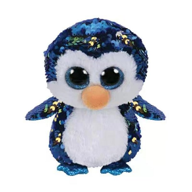 Muñecos de peluche con lentejuelas Ty, peluche táctil de gato, husky, zorro, dinosaurio, regalo de cumpleaños para niños, juguetes de recuerdo de boda, 15 cm