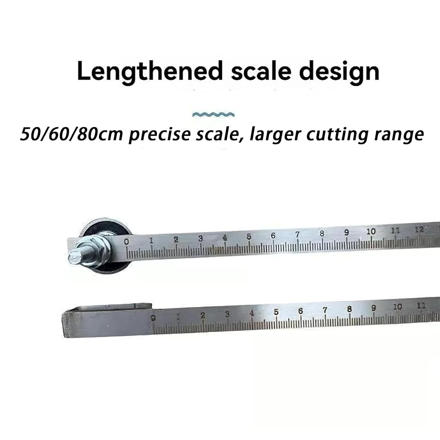 CLIQKWEN Stainless Steel Positioning Calipers & Cutting Guide – Precise Measurements, Adjustable Rail for Circular Saws, Easy Wood Cutting