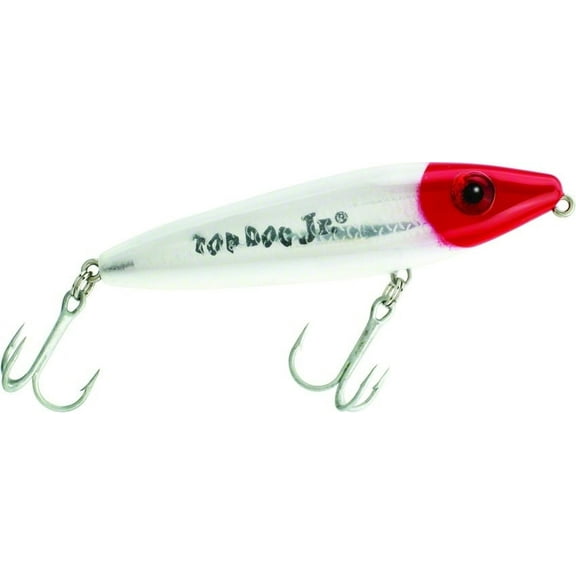 MirrOlure 84MR-11 Top Dog Jr. Rattling Surface Walker 4" 3/4 oz, Red White