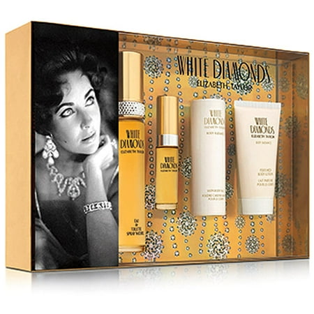 Elizabeth Taylor White Diamonds Fragrance Gift Set for Women, 4 pc