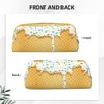 thumbnail image 5 of Uemuo White Ice Cream Printed Leather Pencil Case, Pencil Pouch, Portable Pencil Bag, Pen Case for& Office, 5 of 7