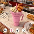 thumbnail image 2 of 40oz 2-in-1 Popcorn and Drink Cup – Reusable BPA-Free PP Plastic, Leak-Proof Family Snack Container for Movies, Parties & Travel, 2 of 13