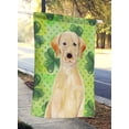 thumbnail image 2 of Carolines Treasures BB9541CHF Yellow Labrador St. Patricks Canvas House Flag, 2 of 4