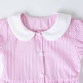 thumbnail image 5 of HILEELANG 2-7T Toddler/Little Girls Pink White Stripe 100% Cotton Dress Size 6, 5 of 8