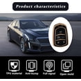 thumbnail image 4 of WANNGWE Key Fob Cover Car Key Case Shell Protector Car Key Case Shell Protector for Cadillac Key Compatible With Cadillac Escalade CTS SRX XT5 ATS STS CT6 5, Black U25310-11792, 4 of 7