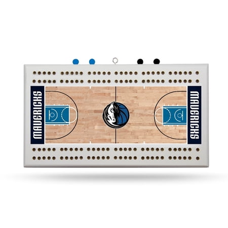 Dallas Basketball Mavericks Classic 2 Track Wooden Court Shaped Cribbage Board