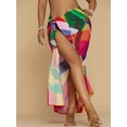 thumbnail image 7 of Bsubseach Colorful Florals Sarong for Women Swim Suit Cover Up Pareo Wraps Beach Long Skirt, 7 of 7