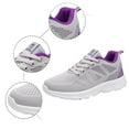 thumbnail image 6 of Fauean Womens Sneakers Fashionable Simple Flat Bottom Comfortable Lace up Casual Shoes Purple Size 40, 6 of 9