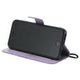 thumbnail image 6 of for iPhone SE 2022/ SE 2020/ 8/ 7 Wallet Case, Kickstand Case Credit Card Holder, Embossed Butterfly Pattern with Strap Premium PU Leather Magnetic Closure Shockproof Protective Flip Cover, Purple, 6 of 6