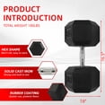 thumbnail image 2 of BalanceFrom Rubber Encased Hex Dumbbells, 90 lb Single, Black, 2 of 6