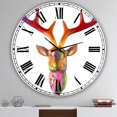 thumbnail image 2 of Designart 'Rainbow Antlers' Oversized Modern Wall Clock, 2 of 5