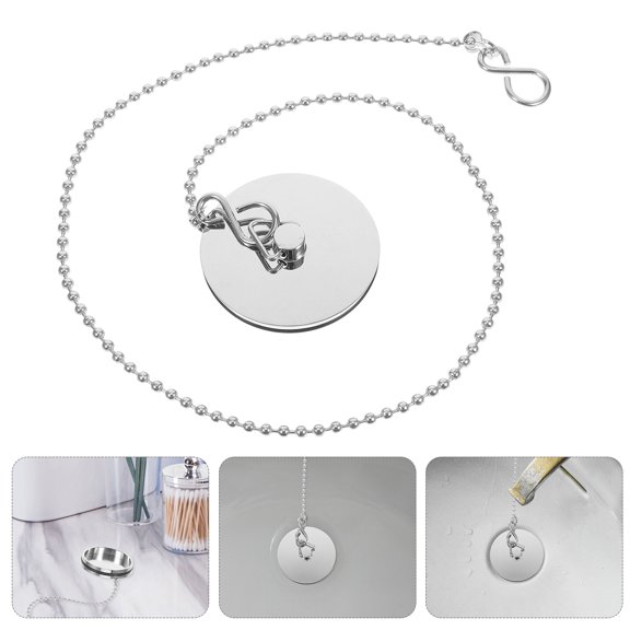 FOMIYES Metal Bathtub Drain Stopper with Chain for Quick and Easy Installation, Prevents Water Leakage