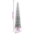 thumbnail image 4 of vidaXL Slim Christmas Tree 300 LEDs & Flocked Snow 270 cm, 4 of 5