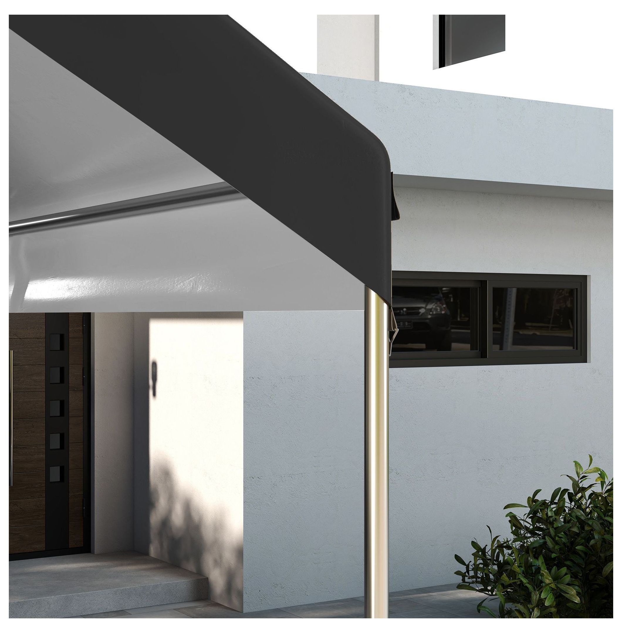 10x20 Carport Canopy Replacement Cover, UV Resistant, Dark Gray - with Bungee Cords - Fits 84C-386V00 & 84C-207 Series - Outdoor Car Tent Top