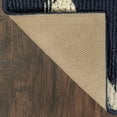 thumbnail image 4 of Mainstays Diamond Geometric High Low Pile Navy Blue Indoor Accent Rug, 1'8"x2'6", 4 of 7