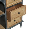 thumbnail image 6 of DecMode 31" x 31" Brown Wood 3 Drawer and 2 Shelf Cabinet, 1-Piece, 6 of 15
