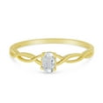 thumbnail image 6 of 10k Yellow Gold Oval White Topaz Ring, 6 of 6