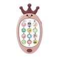thumbnail image 1 of Teléfono Juguete Silicona Sonido Juguete de dibujos animados Bebé Infantil Dentición Juego Niños Suministros educativos, Rosa Inevent FN000402-03, 1 of 7