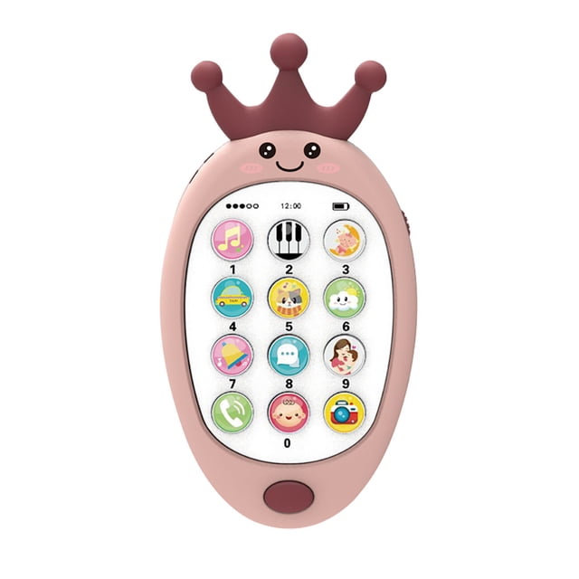 Teléfono Juguete Silicona Sonido Juguete de dibujos animados Bebé Infantil Dentición Juego Niños Suministros educativos, Rosa Inevent FN000402-03