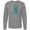 AC-Heather Grey, variant on Ovarian Cancer Awareness Teal Ribbon Made of Hearts Long Sleeve T-Shirt