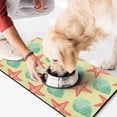 thumbnail image 2 of Nautical Summer Sand Dog Food Mat – Vintage Beach Pet Feeding Mat 17x30, Non-Slip, Absorbent, Quick Dry, Waterproof, Easy Clean, 2 of 4