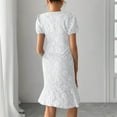 thumbnail image 5 of Njagoc3 Womens Lace Midi Dress, Short Sleeves for Summer Date & Cocktail Party, 5 of 6