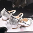 thumbnail image 6 of BOBOGOJP Girls Dress Shoes, Mary Jane Sparkly Flower Girls Pumps, Cute Princess Low Heels for School, Wedding, Party (Toddler/Little Kids/Big Kids) Silver for 12, 6 of 6