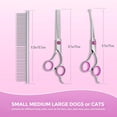 thumbnail image 2 of Dog Grooming Scissors with Round Tips Heavy Duty Titanium Pet Grooming Trimmer Kit Professional Thinning Shears Straight Scissors with Comb for Dogs and Cats (Set of ), 2 of 7