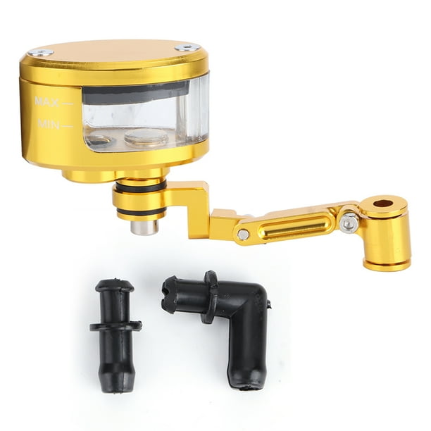 Depósito de líquido de freno delantero de aluminio CNC para motocicleta, juego de copas de aceite para Kawasaki ZX 6R 9R 10R (dorado)