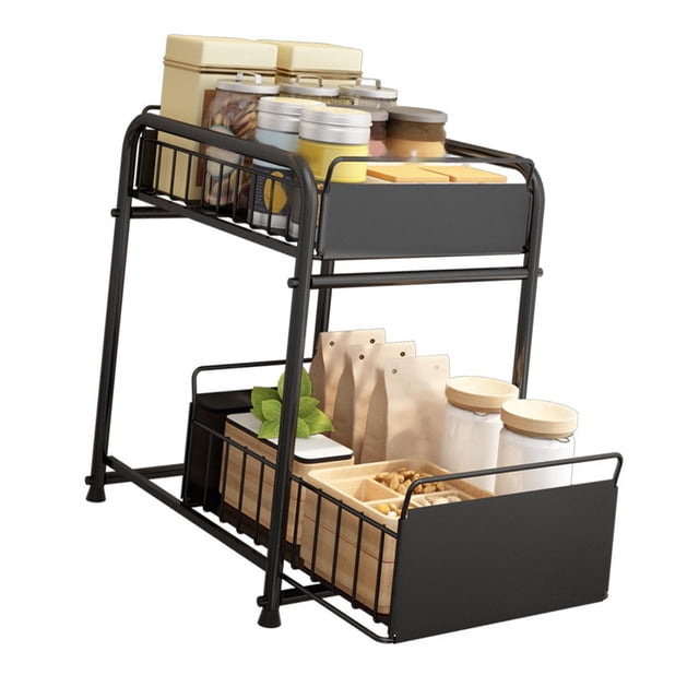 Étagère de Rangement sous Évier, Étagère d'Armoire sous Évier, Étagère Coulissante, Expérience Inégalée