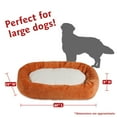thumbnail image 2 of Majestic Pet Sherpa Villa Velvet Bagel Pet Bed for Dogs, Calming Dog Bed Washable, Large, Orange, 2 of 5