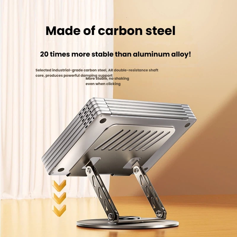 360° Rotating Aluminum Alloy Laptop Stand Laptop Stand for Desk,  Adjustable Computer Stand, Ergonomic Foldable Laptop Holder for MacBook Air Pro / Dell / HP / ASUS / Samsung