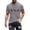 Gray, variant on Men's Cute Spooky Cat Pumpkin T-Shirt Halloween Graphic Print Short Sleeve Crewneck Tee Casual Fall Festival Top Novelty Holiday Shirt Flattering Fit Wear Green L