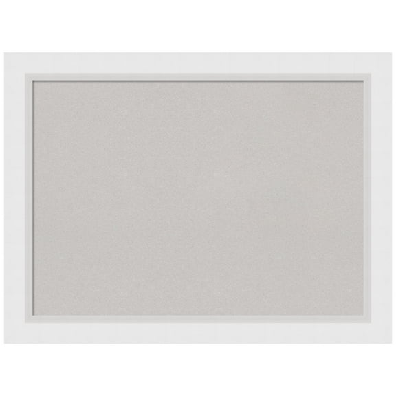 Amanti Art Grey Cork Board Wood Framed Blanco White Bulletin Board 32 in. x 24 in.