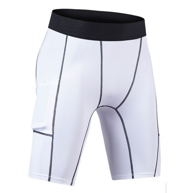 Posijego Men's Compression Shorts Cycling Running Shorts Stretch Gym Workout Biker Shorts Activewear