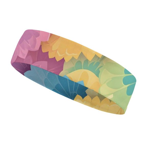 Sports Sweatband 15 In Comfortable Seamless Joint Stability Can Absorb A Lot Of Sweat Tie-dye Pattern Bright Colors (3)