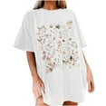 thumbnail image 7 of Drses Wildflowers Shirt for Women Oversized Floral Loose T Shirts Graphic Tees Flower Plant Shirts Womens Tops, 7 of 7