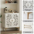 thumbnail image 7 of Joinice Accent Cabinet Set of 2, Storage Cabinet with 2 Doors & Adjustable Shelf for Bedroom,Entryway,Living Room,White, 7 of 7