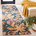 thumbnail image 2 of SAFAVIEH Blossom Tina Floral Runner Rug, Blue/Gold, 2'3" x 8', 2 of 8