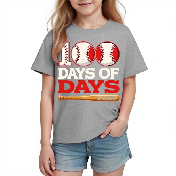 Camiseta Gráfica de Manga Corta Linda para Niños Camiseta Impresa Suave Transpirable para el Juego Escolar