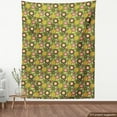 thumbnail image 4 of Ambesonne Floral Fabric by the Yard Upholstery, Spring Nature Flowers, 1 Yard, Olive Green Multicolor, 4 of 5