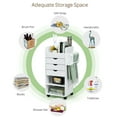 thumbnail image 6 of Gymax Craft Storage Cart Mobile Drawer Utility Cart with Drawers Shelves White, 6 of 10