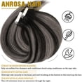 thumbnail image 4 of Anrosa Ruban pour Extensions de Cheveux en Cheveux Humains Remy Vrais Extensions de Cheveux Humains Ruban pour Extensions de Cheveux Soyeux Naturels Cheveux Humains 16 Pouces Noir Naturel à Gris Argenté avec Blac Naturel, 4 of 6